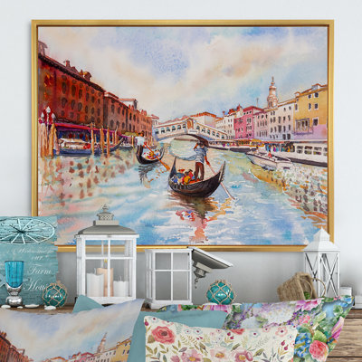 " Venice Canal Illustration During Summer "