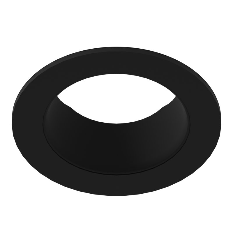 CSL Lighting Eco-Downlight 3" Adjustable Round Trim, White, Black