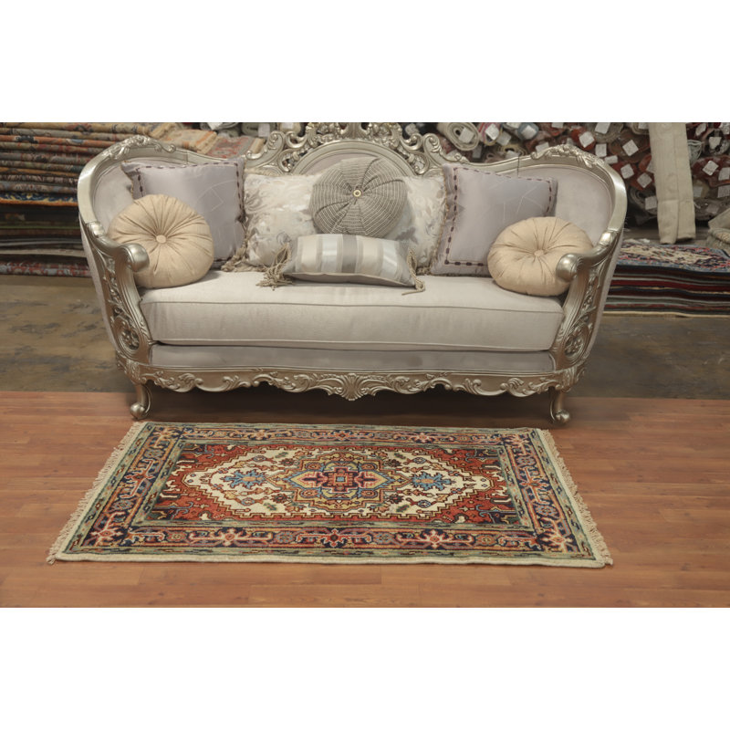 Tapis traditionnel indien en laine fait à la main 3 x 5