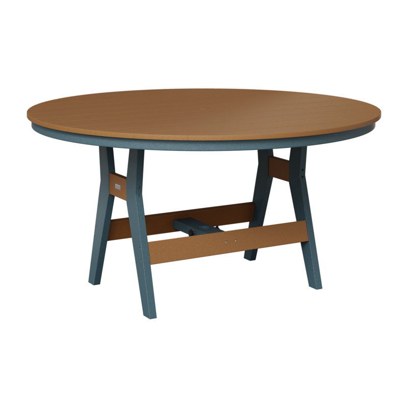 Berlin Gardens Harbor 60″ Round Counter Height Table, Cedar, Slate, 38.87" H x 60" W x 60" D