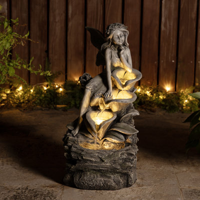 Outdoor Floor Fountain with Lights