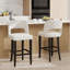 Ensemble de 2 tabourets de bar 26 po - Design ergonomique moderne avec pieds en bois pour îlot de cuisine et bar de salle à manger-86831369