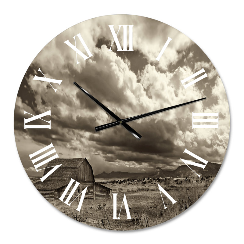 Après la pluie dans la prairie - Horloge murale traditionnelle, Moyen