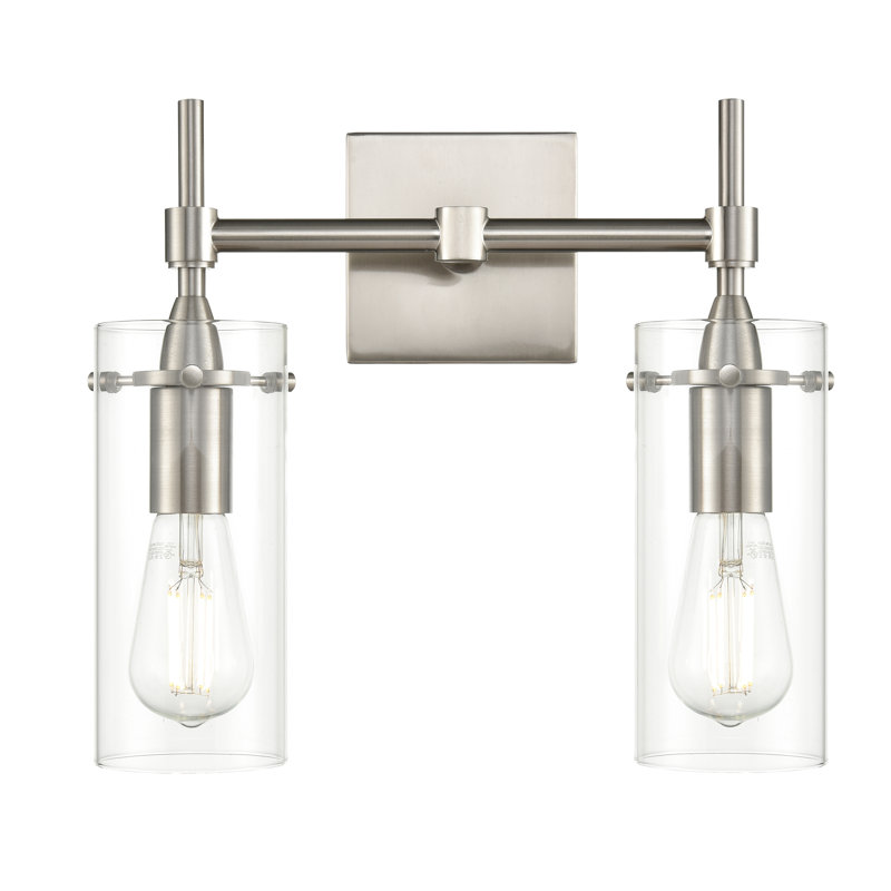 Sikora Armed Sconce, Clear, Brushed Nickel