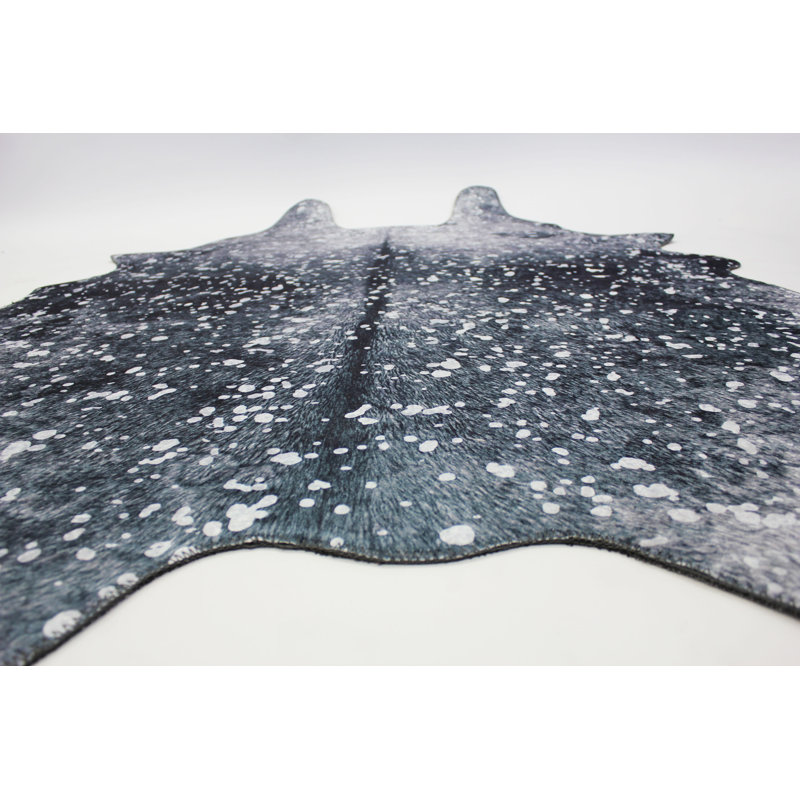Tapis gris à imprimé animal Boun