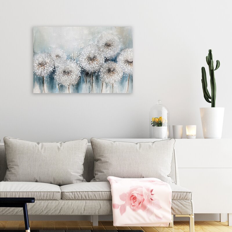 Winston Porter Whimsical Dandelion On Canvas Print | Wayfair