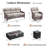 Bruner 4-Piece Wicker Rattan Patio Fire Pit Table Conversation Set With Swivel Gliders