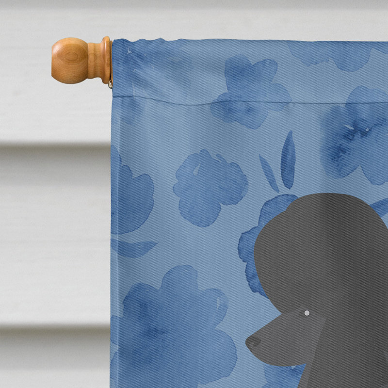 Caniche en polyester à 2 côtés 40 x 28 po standard welcome drapeau maison, Caniche standard