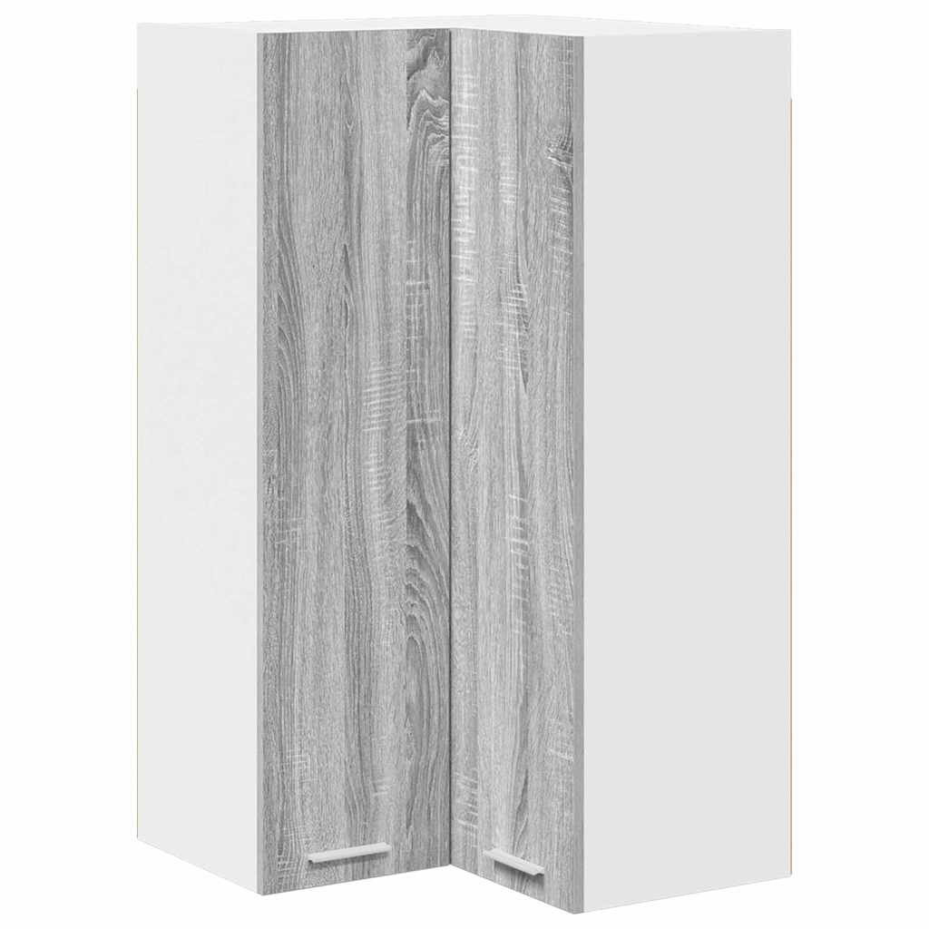Vidaxl Hanging Cabinet Riga Artisan Oak And White 57 X 57 X 100 Cm