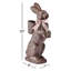 Lapin debout en résine chocolat avec panier 35 po-2030542468-2064395807
