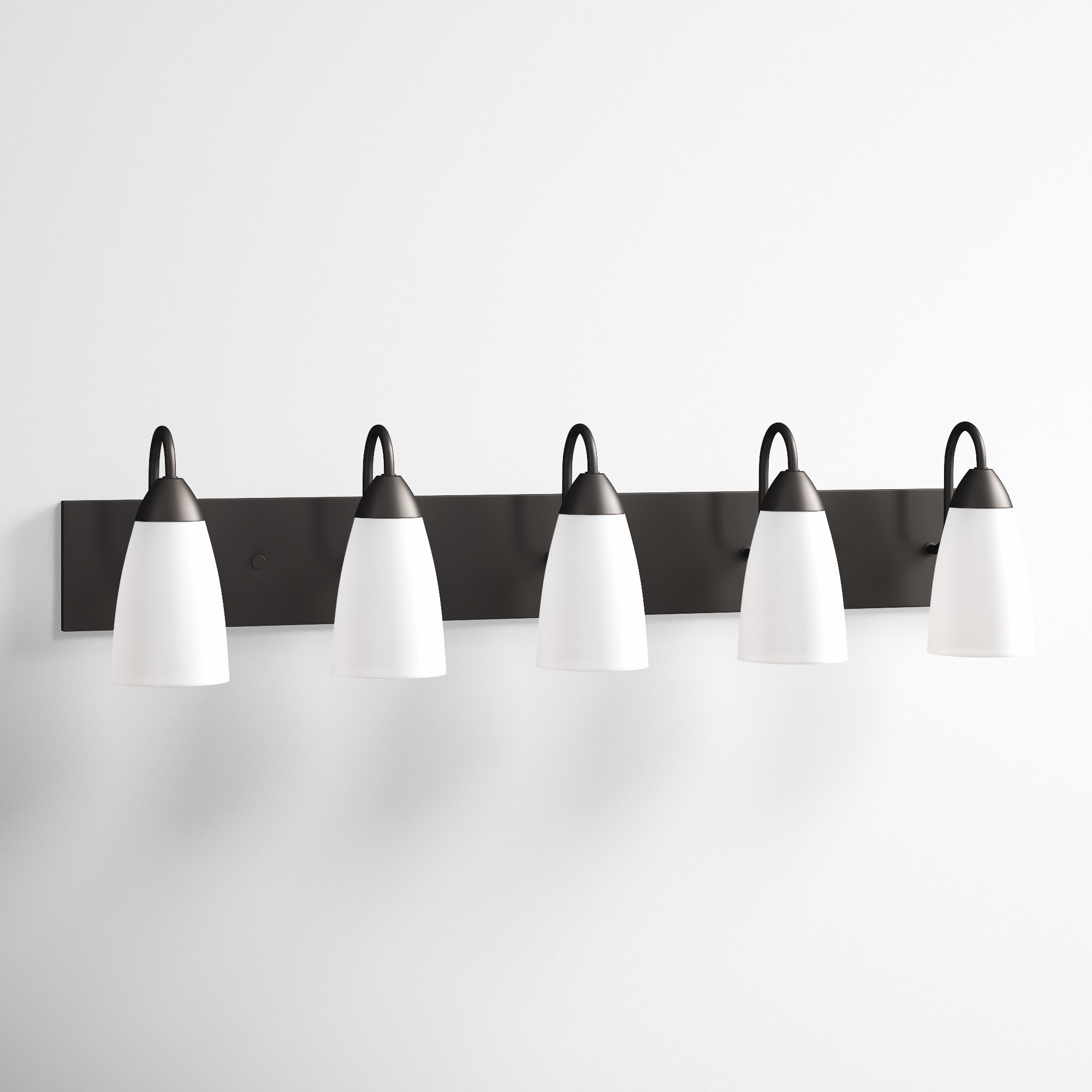 5 Light Frosted Dimmable Vanity Light, No, Burnt Sienna