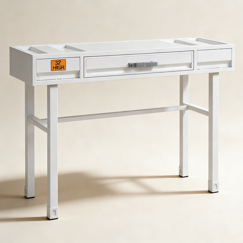Bureau blanc avec 1 tiroir