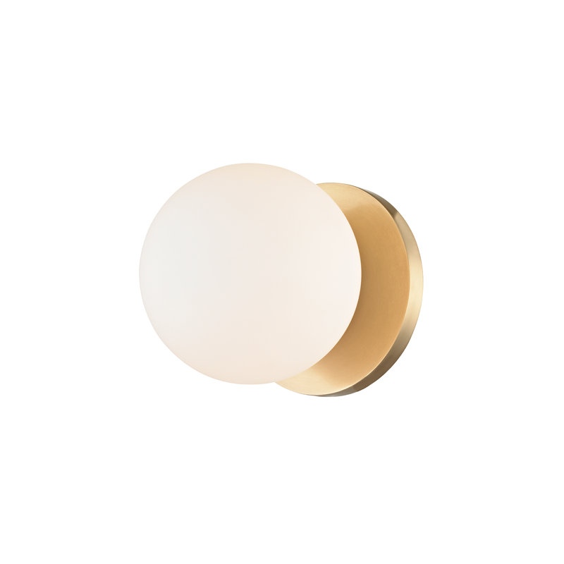 Baird 1 Light Bath Sconce, Aged Brass
