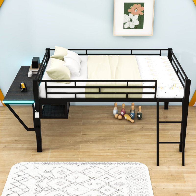 Alistair Kids Loft Bed with Drawers, Full