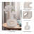 Rachael Modern Geometric Stoneware Dolomite Vase - Minimalist Decorative Accent for Contemporary Home Decor-511240200