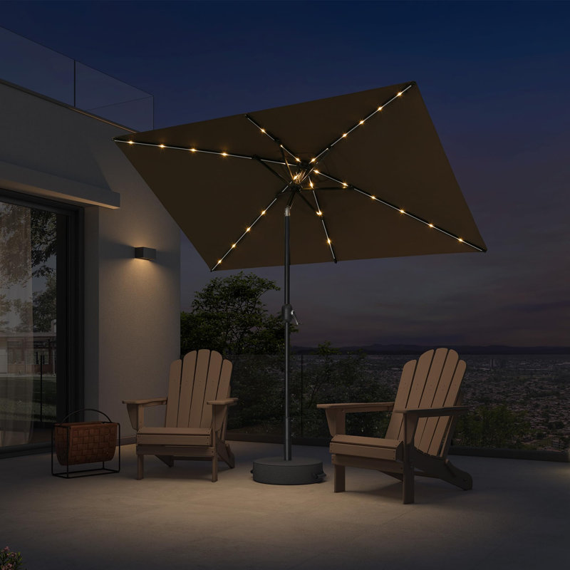 Parasol de table rectangulaire 5 'x 8', Taupe