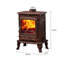 Foyer en fonte bronze, bois