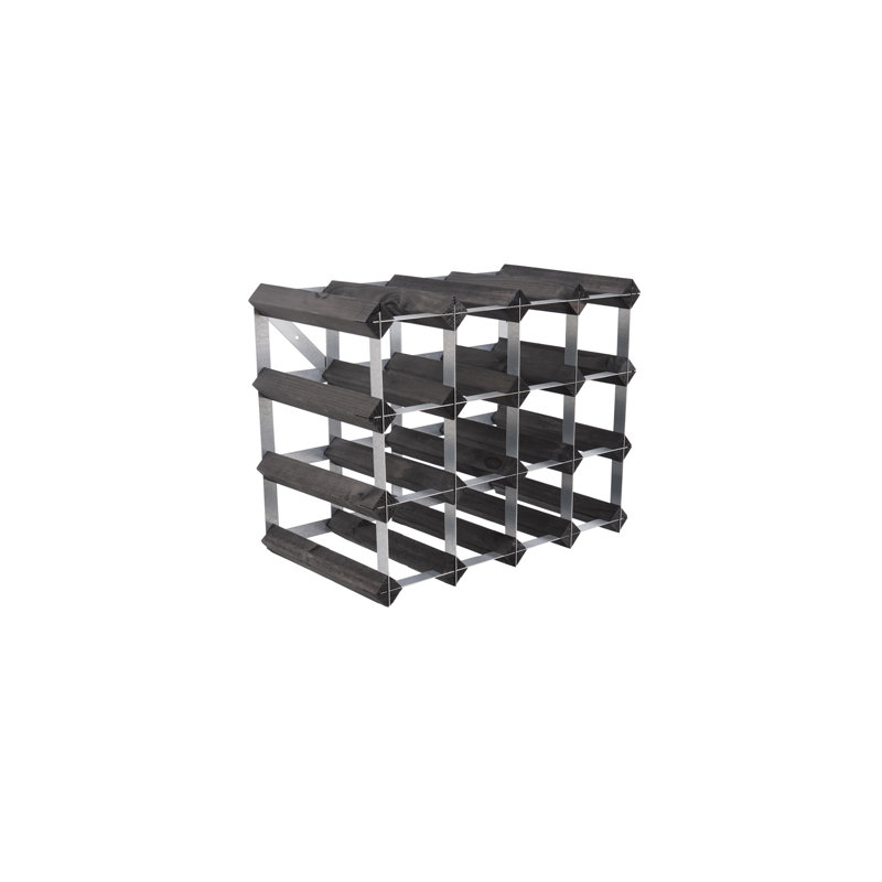 Traditional Wineracks 18 Bottle Wine Bottle Rack, Black