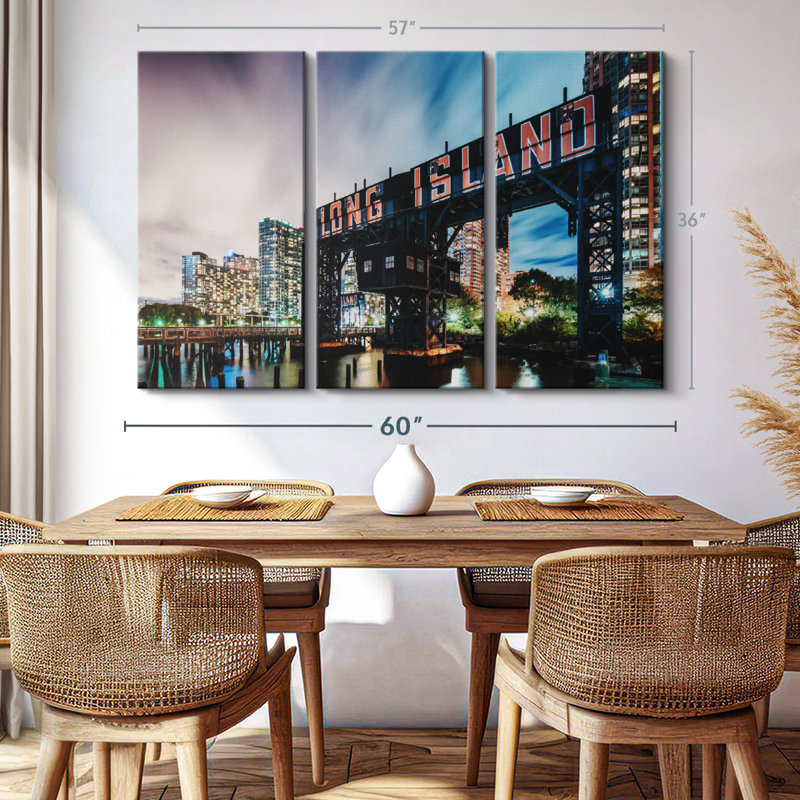 «Long Island Sign» sur toile, H 36 po x l 57 po