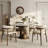 Amberly 53''/59'' Modern Round Dining Table With 360° Rotating Lazy Susan Kitchen Table For 4-10 People, One-step Installation-1711534789-1713620473