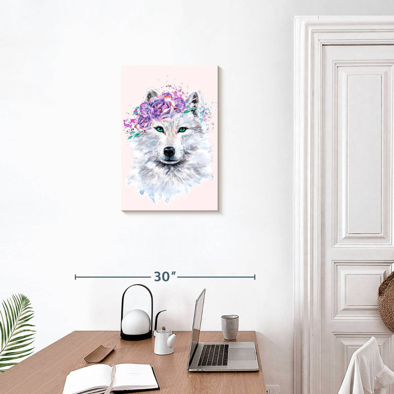 Loup floral Brampt, H 24 po x l 16 po