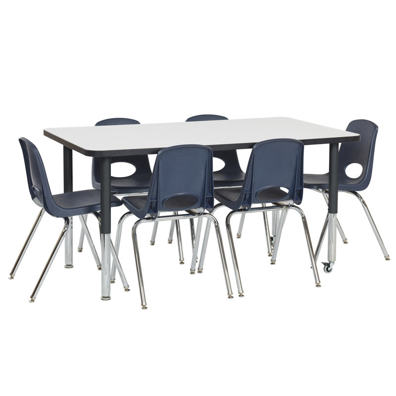Table d'activités rectangulaire, 24" x 60", Tableau blanc / noir, Super