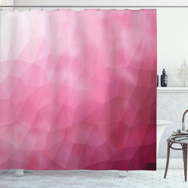 Shower Curtain with Hooks Included, 69" H x 105" W