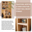 Tablette de rangement murale en bois de frêne massif 48,03 po, présentoir à thé flottant pour salon de thé, petit salon