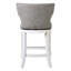 Elegant Upholstered Swivel Bar Stool with Back