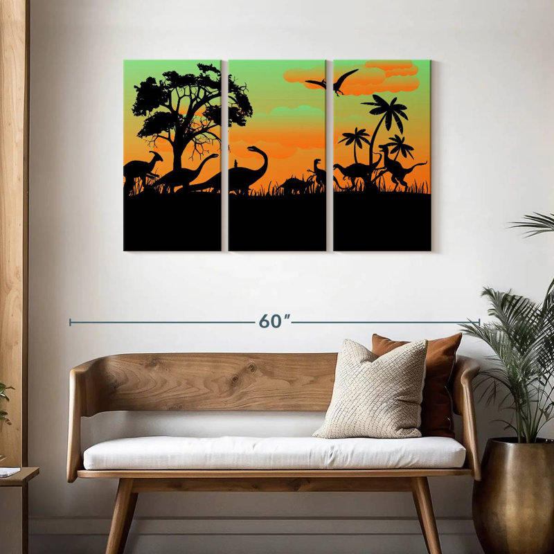Silhouette de dinosaures Brampt, H 28 po x l 45 po