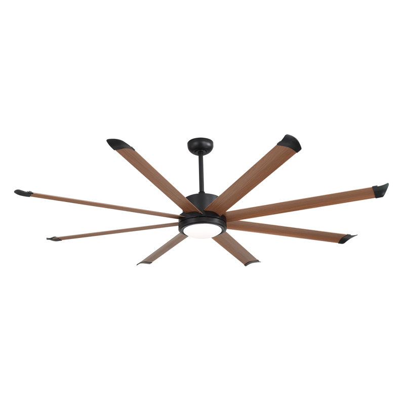 8-leaf dark brown ceiling fan