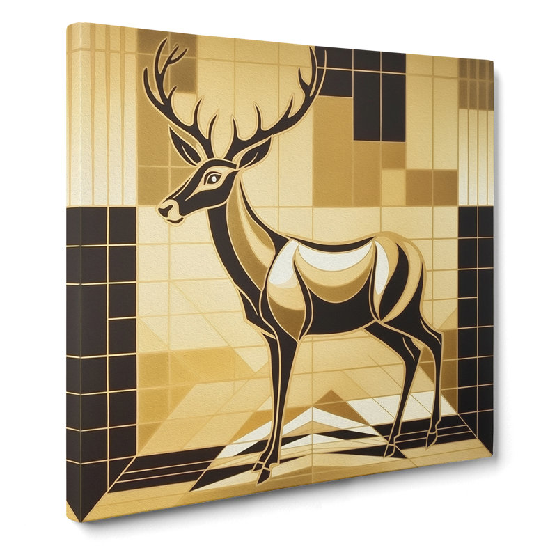 Deer Deco - Wrapped Canvas