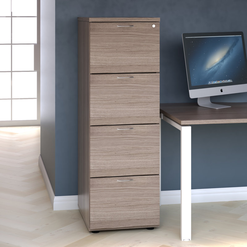 Buariki 46.4cm Wide 4 -Drawer File Cabinet, Grey Oak