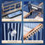 Blue Makeup Organizer Tempered Glass Vanity Organizer