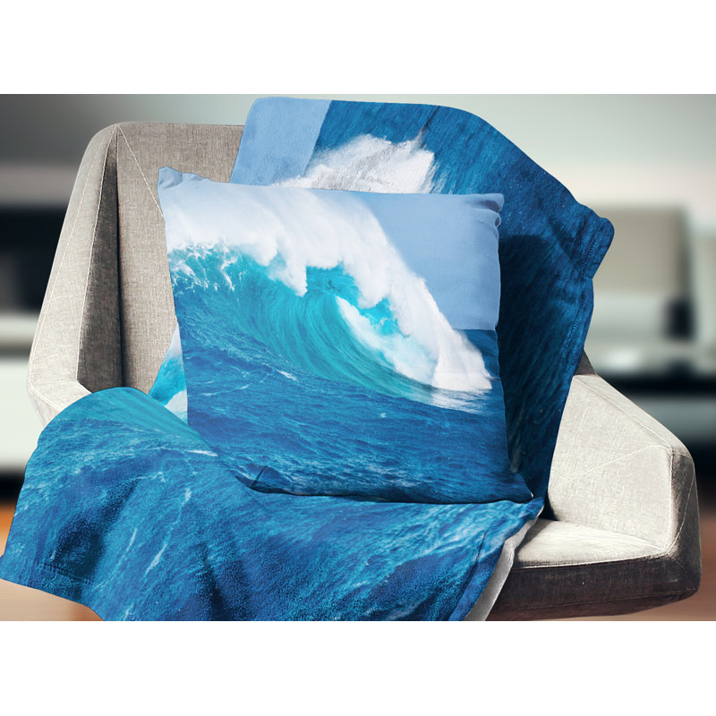 Coussin Sea Sea - Shore, Carré, 16 po x 16 po