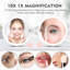 Miroir de maquillage portatif à DEL 10X