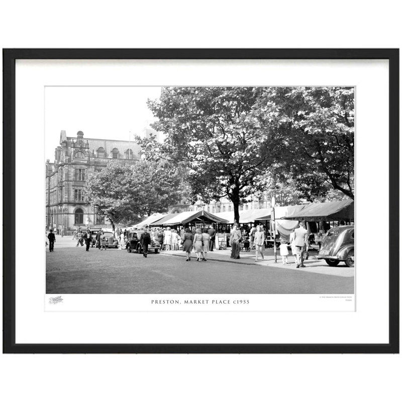 Preston, Market Place C1955 - Single Picture Frame Print, 60cm H x 80cm W x 2.3cm D
