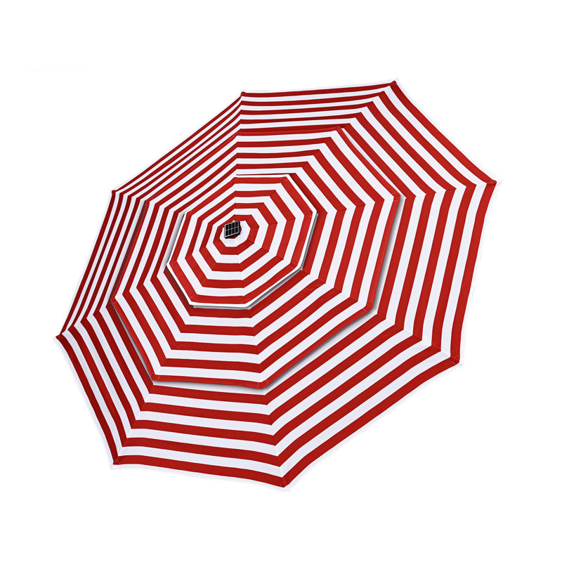 Auvent de remplacement pour terrasse de marché avec auvent à 3 niveaux 10 pieds, Rouge / blanc