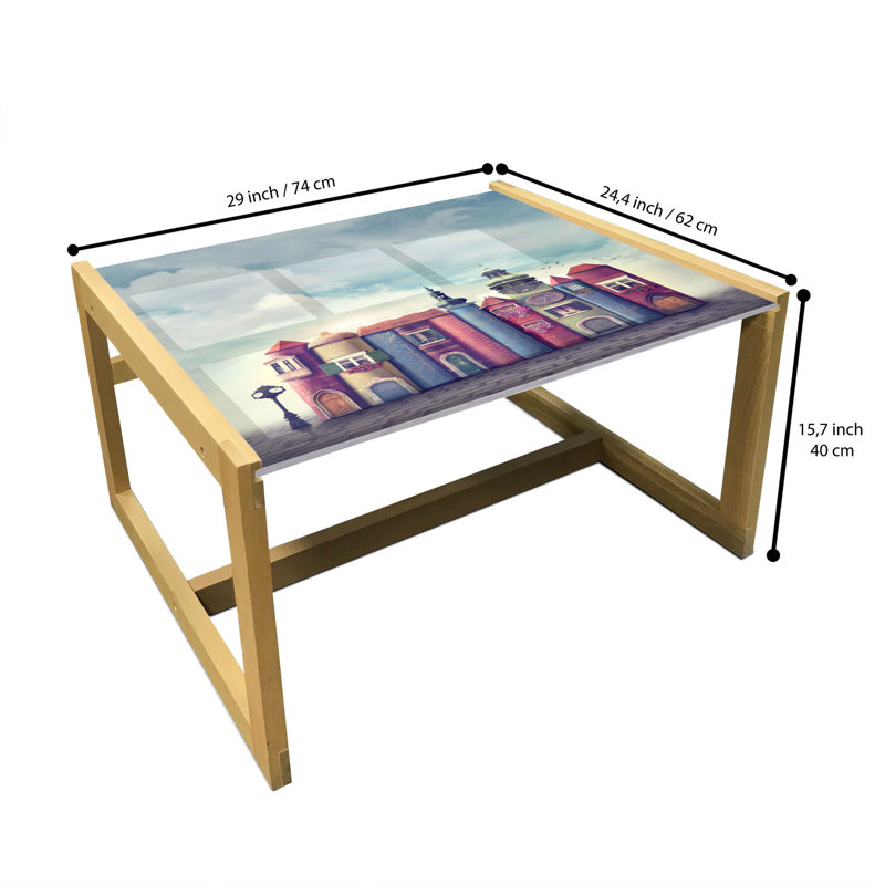 Janais Trestle Coffee Table, 40cm H x 74cm W x 62cm D