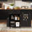 39.3" Farmhouse Kitchen Island with Drop Leaf, Kitchen Storage Island with Open Side Rack, One Drawer, Towel Rack-126487145
