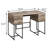 Rustic Oak And Black 4-Drawer Writing Desk - Home Office Furniture | Gift Idea