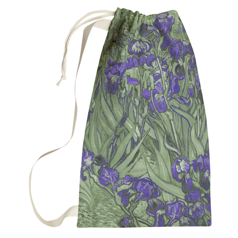 Sac à linge irises Browerville, Petit (H 64 po x l 20 po x P 1,5 po), Vert / Mauve