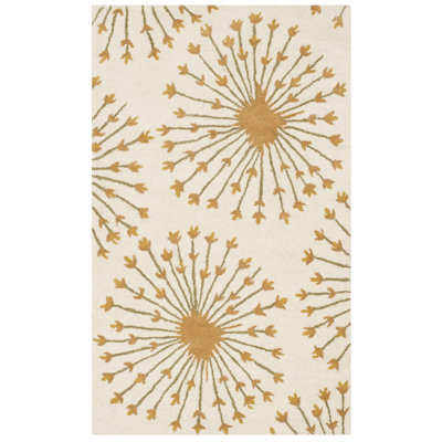 Mccullough Hand-Tufted Wool Beige/Gold Area Rug