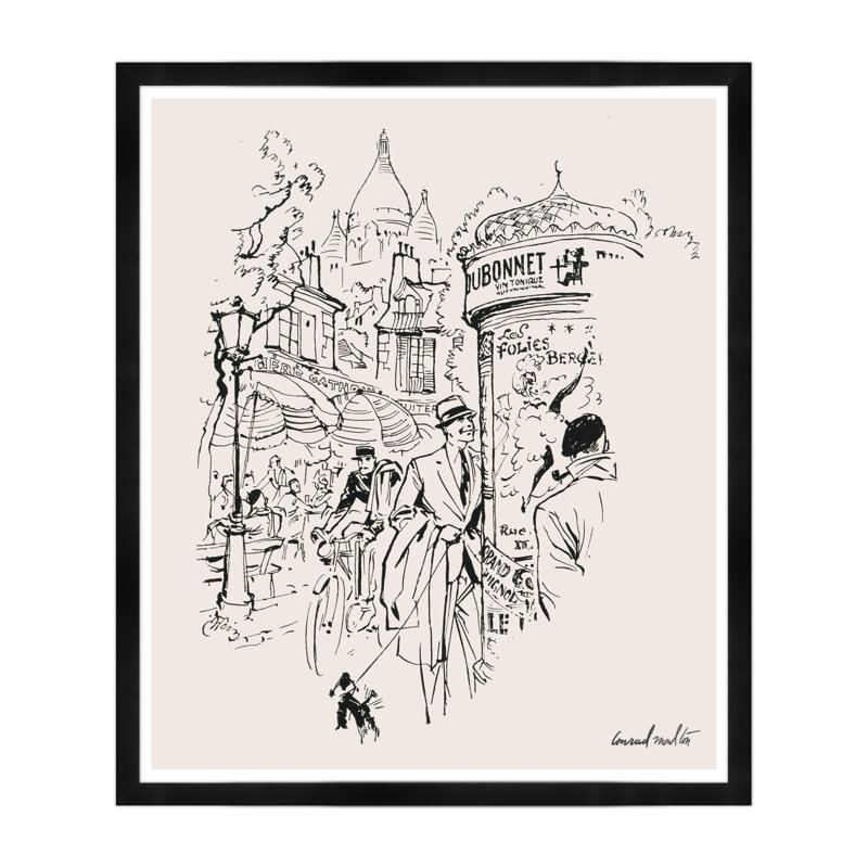 Les Folies Bergeres avec cadre blanc, Cadre noir