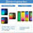 55.9-inch Black LED Novel Floor Lamp with Remote Control Colour Light Change