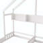 Lit plateforme simple en bois avec deux lits partagés et tablettes