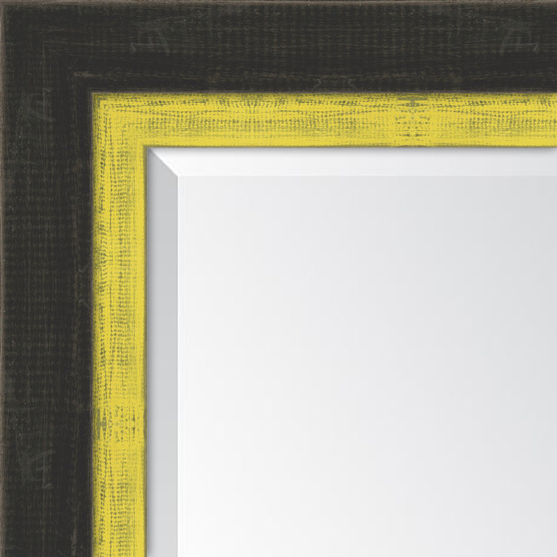 Miroir mural Mazie, H 44 po x l 32 po, Jaune
