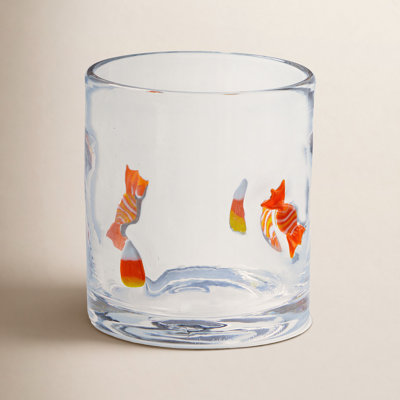 Halloween Candy Double Old Fashion Glass Clear