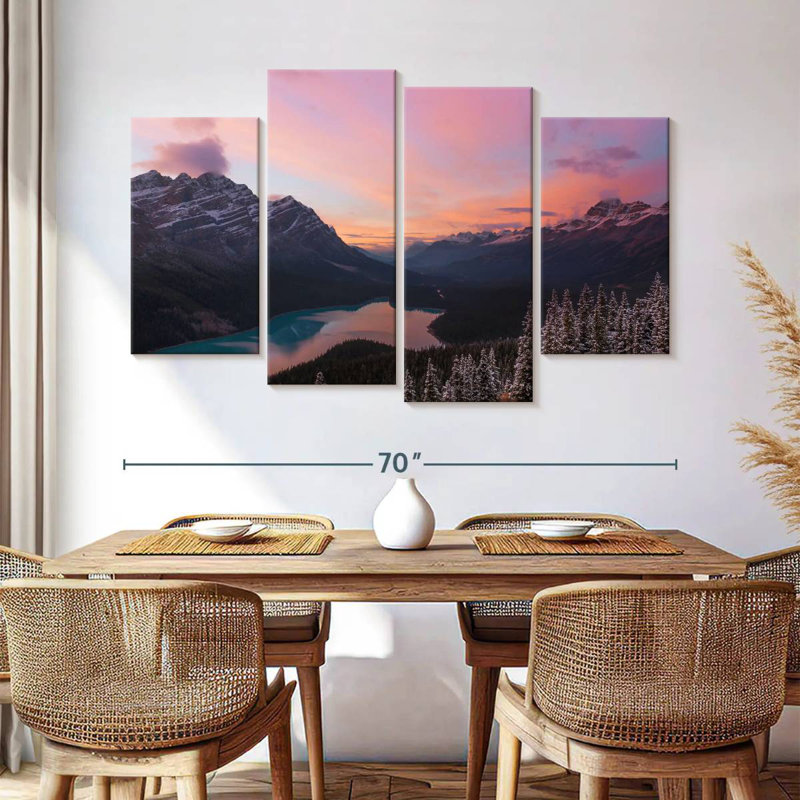 Alvord Scenic Banff Mountain Landscape, 42" H x 68" W
