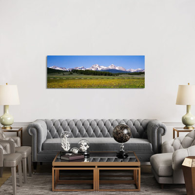 Sawtooth Range, Sawtooth Wilderness, aire de loisirs nationale Sawtooth, Idaho, États-Unis - Giclée sur toile tendue avec châssis